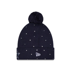 Dallas Cowboys Women's Rhinestone Pom Knit Hat