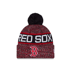 Boston Red Sox Tri Color Pom Knit Hat