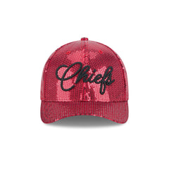 Kansas City Chiefs Sequin Script Women's 9FORTY M-Crown Snapback Hat
