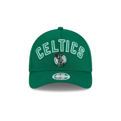 Boston Celtics Sequin Wordmark Women's 9FORTY M-Crown A-Frame Trucker Hat