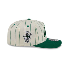 Boston Celtics Chrome White Pinstripe 19TWENTY Snapback Hat