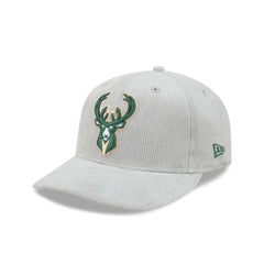 Milwaukee Bucks Light Gray Corduroy 59FIFTY Fitted Hat