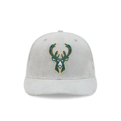 Milwaukee Bucks Light Gray Corduroy 59FIFTY Fitted Hat