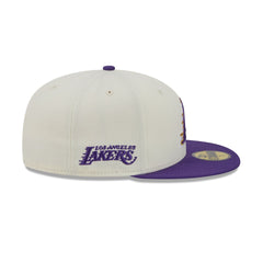Los Angeles Lakers Deceptor Chrome White 59FIFTY Fitted Hat