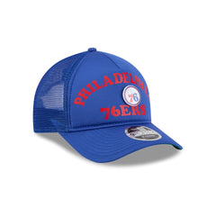 Philadelphia 76ers Button 9FORTY M-Crown A-Frame Trucker Hat