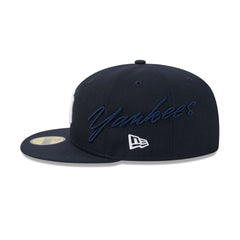New York Yankees Side Script 59FIFTY Fitted Hat