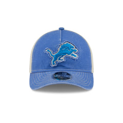 Detroit Lions Frayed Logo 9FORTY M-Crown A-Frame Trucker Hat