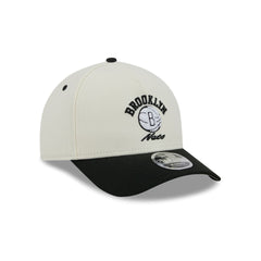 Brooklyn Nets Arched Graphic Chrome White 9FORTY M-Crown A-Frame Snapback Hat