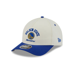 Golden State Warriors Arched Graphic Chrome White 9FORTY M-Crown A-Frame Snapback Hat