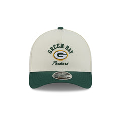 Green Bay Packers Arched Graphic Chrome White 9FORTY M-Crown A-Frame Snapback Hat