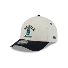 Seattle Mariners Arched Graphic Chrome White 9FORTY M-Crown A-Frame Snapback Hat