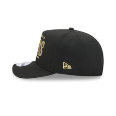 Philadelphia 76ers Gold Laurel Black 9FIFTY A-Frame Snapback Hat