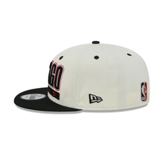 Chicago Bulls Classic Stacked Chrome 9FIFTY Snapback Hat