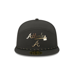 Atlanta Braves Gold Logo Rope Split Panel 59FIFTY Fitted Hat