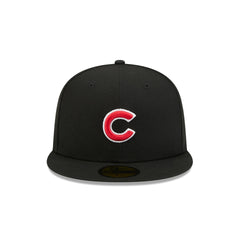 Chicago Cubs Black Basic 59FIFTY Fitted Hat