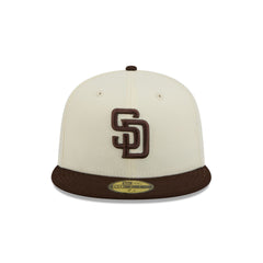 San Diego Padres Chrome White Basic 59FIFTY Fitted Hat