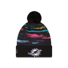 Miami Dolphins 2026 Crucial Catch Pom Knit Hat