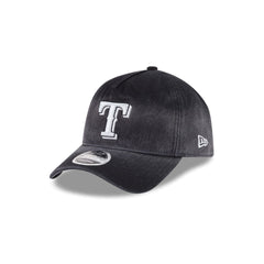 Texas Rangers Washed Black Denim 9FORTY A-Frame Unstructured Snapback Hat