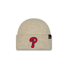 Philadelphia Phillies Woolen Heather Gray Short Cuff Knit Beanie Hat