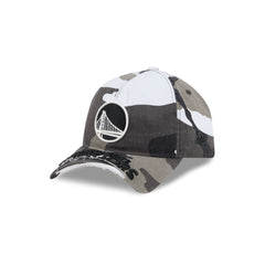 Golden State Warriors Washed Camo 9FORTY A-Frame Unstructured Cut-Off Visor Snapback Hat