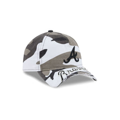 Atlanta Braves Washed Camo 9FORTY A-Frame Unstructured Cut-Off Visor Snapback Hat