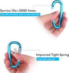 6pcs mixed color carabiners, key ring key chain hooks