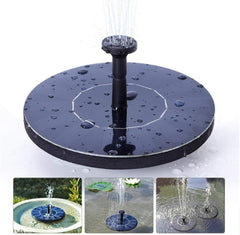 Solar-powered bird bath fountain