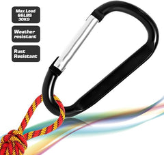 6pcs mixed color carabiners, key ring key chain hooks