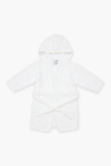 Exclusive Off White Piped Edge Kids Bathrobe