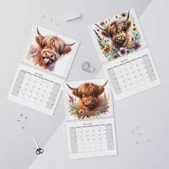 Highland Cow Calendar 2026
