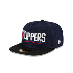 Los Angeles Clippers Navy Denim 59FIFTY A-Frame Fitted Hat