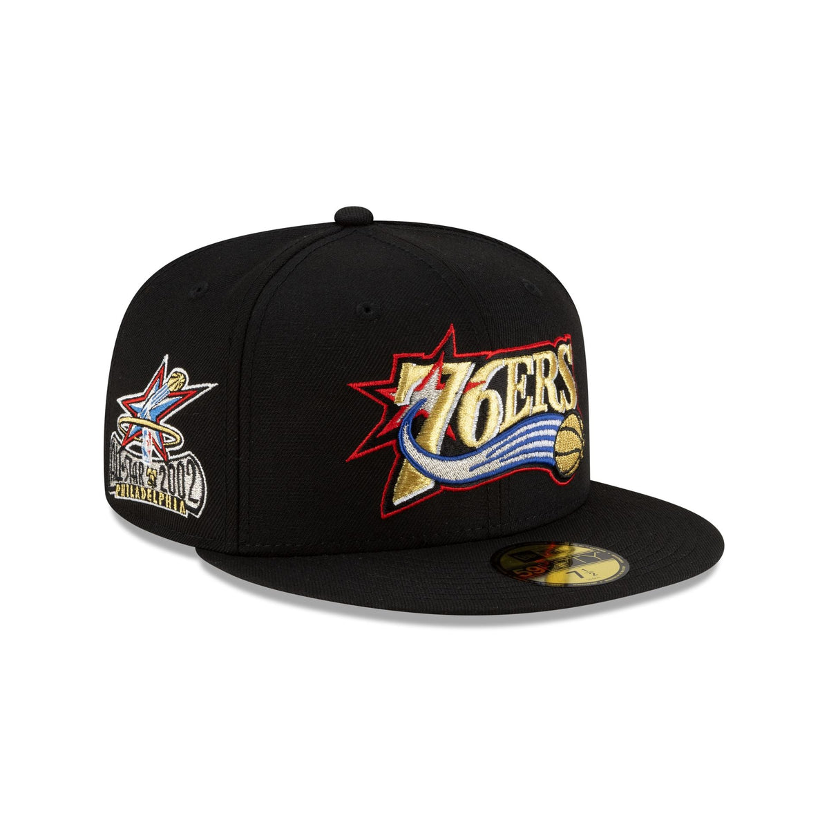 Philadelphia 76ers 1963-1976 Hardwood Classics Poly Black 59FIFTY Fitted Hat