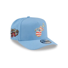 Miami Heat Red. White & Blue 9FIFTY A-Frame Snapback Hat