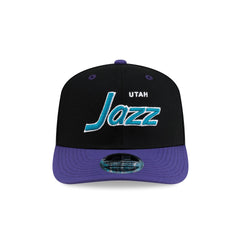 Utah Jazz Hardwood Classics 90s Script 9SEVENTY Stretch-Snap Hat