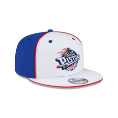 Detroit Pistons Hardwood Classics 2000s Optic White Flip 9FIFTY Snapback Hat