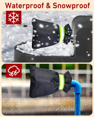 Outdoor faucet frost protection cover