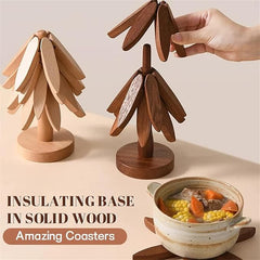 Coaster wooden table mat insulation pad