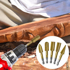 5-Piece Drill-Powered Rotary Rasp Set