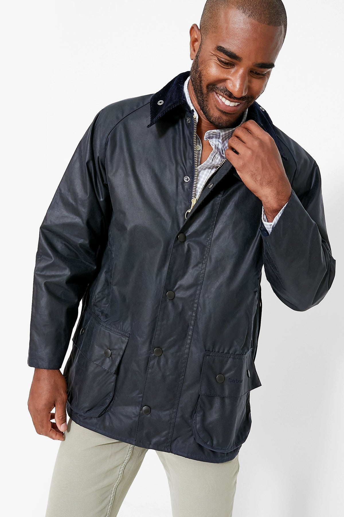 Navy Beaufort Wax Jacket