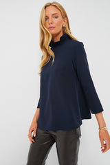 Navy Faye Blouse