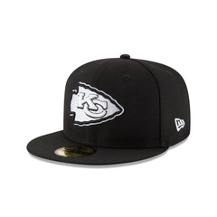Kansas City Chiefs Black & White 59FIFTY Fitted Hat