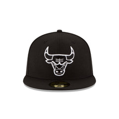 Chicago Bulls Black & White 59FIFTY Fitted Hat