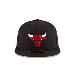Chicago Bulls Team Color Black 59FIFTY Fitted Hat