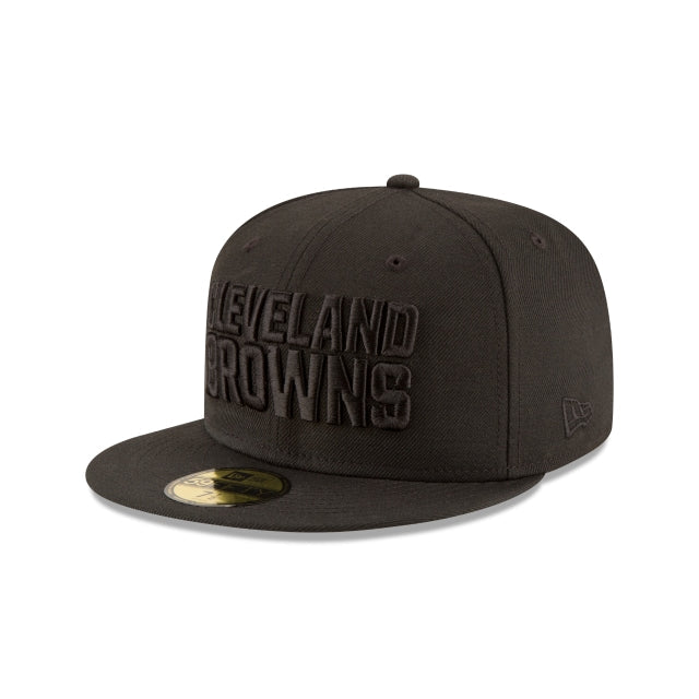 Cleveland Browns Black On Black 59FIFTY Fitted Hat