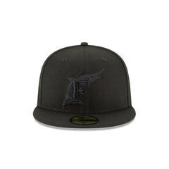 Florida Marlins Blackout Basic 59FIFTY Fitted Hat