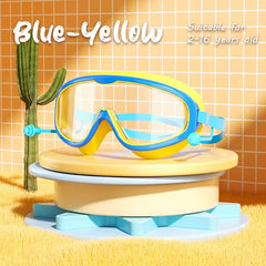 Last day promotionHD children's large frame waterproof and anti-fog swimming goggles