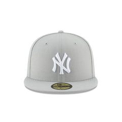 New York Yankees Gray Basic 59FIFTY Fitted Hat