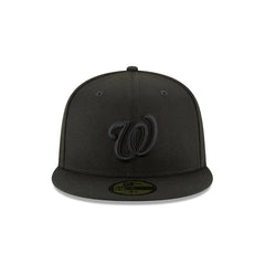 Washington Nationals Blackout Basic 59FIFTY Fitted Hat
