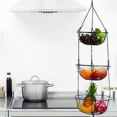 3-TIERS HANGING FRUIT BASKET