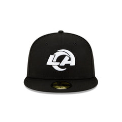 Los Angeles Rams Black and White 59FIFTY Fitted Hat